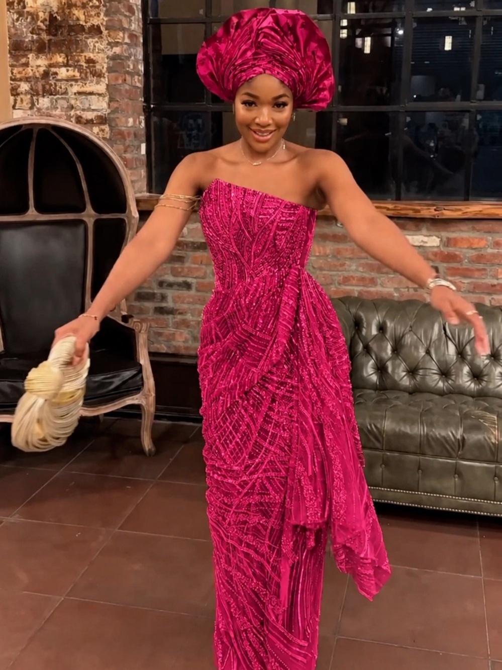 NIGERIAN ASO EBI
BEADED GOWN